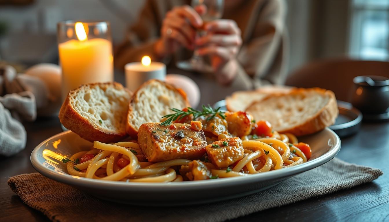 Measured baking ingredients prepared on a counter